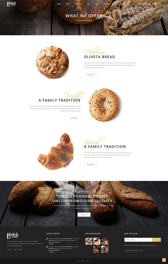 推荐5个国外优秀的面包汉堡品牌网站设计作品